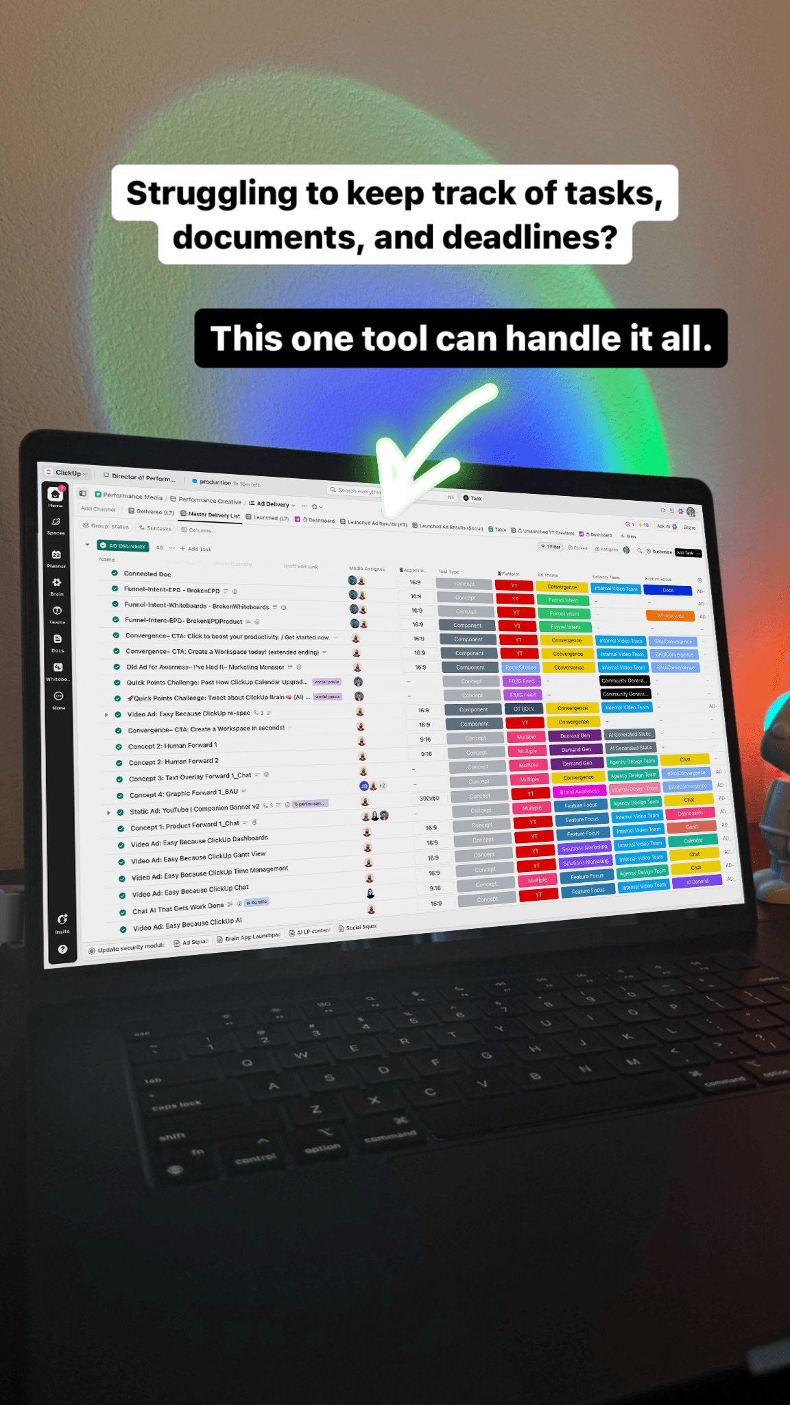 ClickUp ad · Loopy reference library